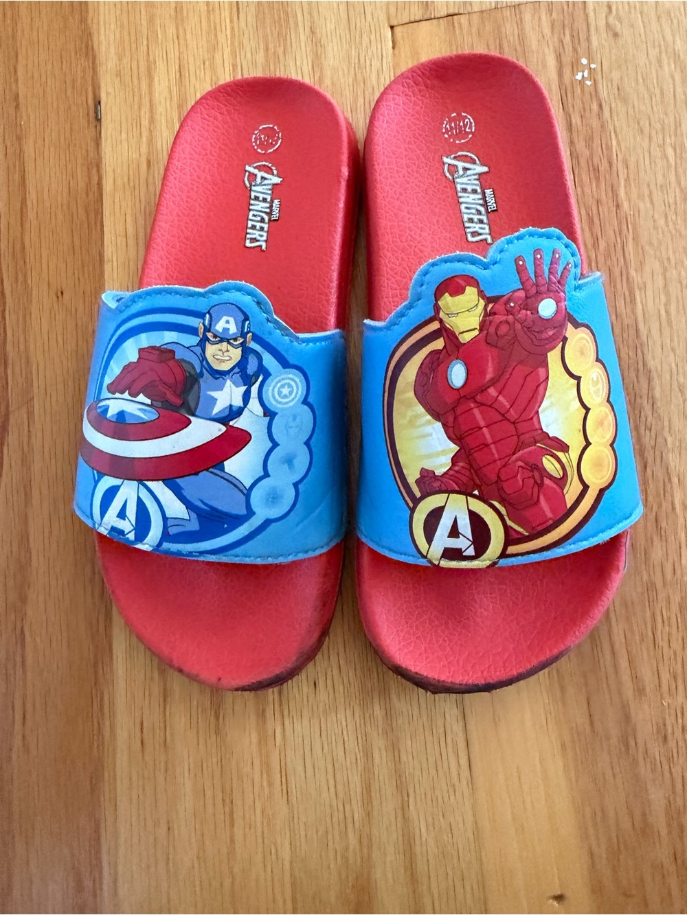 Marvel Avengers Kids' Red and Blue Slide Sandals